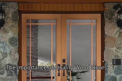 The Importance of Quality Wood Doors