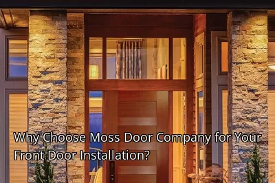Why Choose Moss Door Company for Your Front Door Installation?