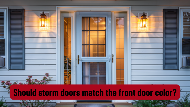 should storm doors match the front door color